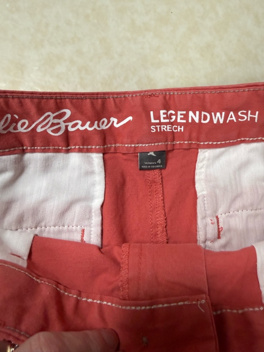 Eddie Bauer Coral colored Legendwash Stretch Casual shorts 4 - Picture 2 of 8